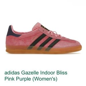NWT adidas Gazelle Indoor Bliss Pink Purple Size 7/38